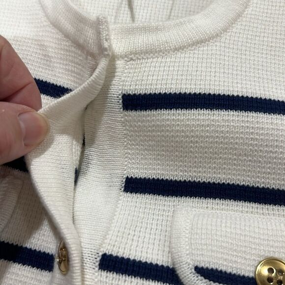Crewcuts bw161 Navy and white Girls' Emilie sweater lady jacket in stripe NWT si - Picture 10 of 10